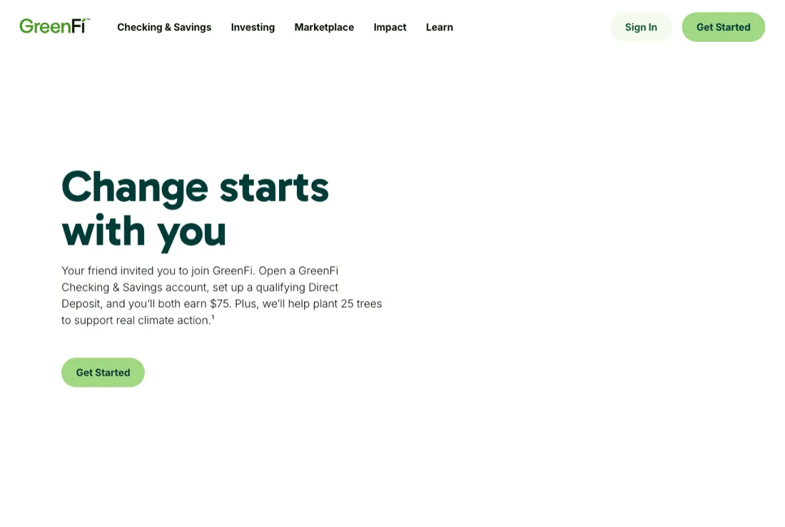 Bank promotional offer page